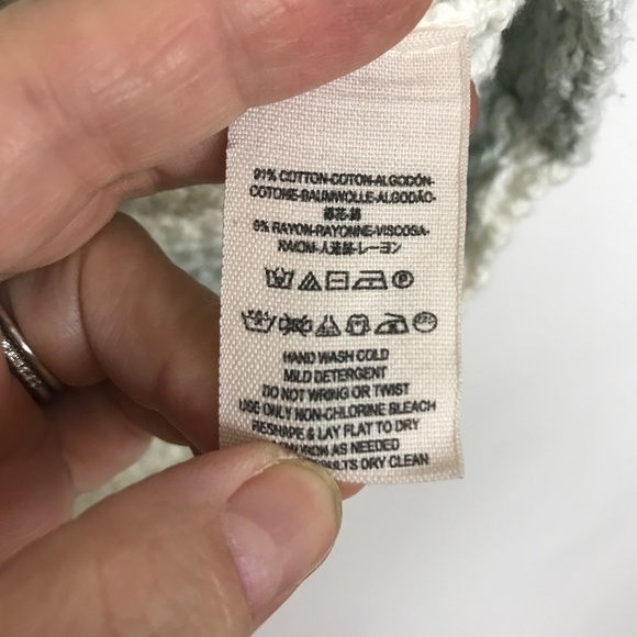 Free People Park Slope sweater mint/cream size S - Picture 6 of 8